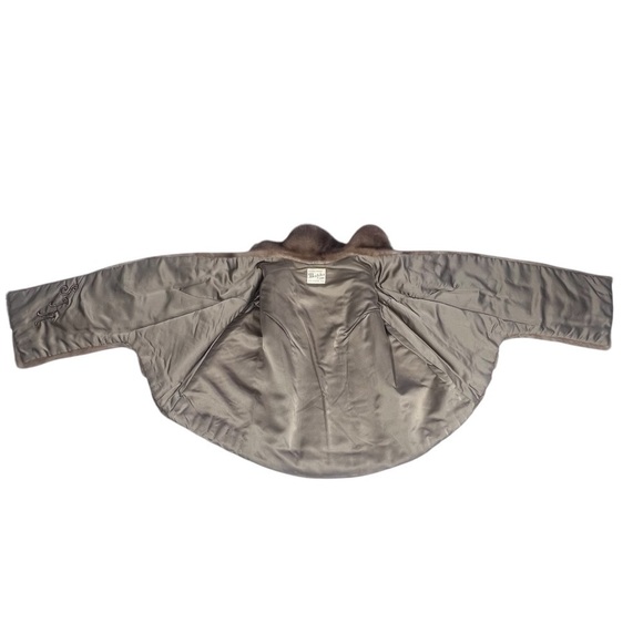 VTG Brown Mink Fur Stole Wrap Shawl Cape With Pockets Women's OS - Picture 11 of 16